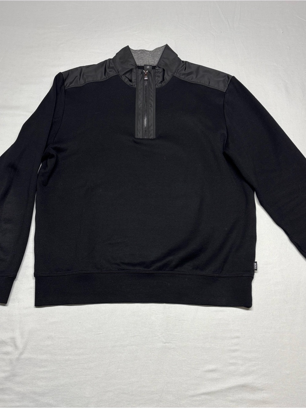 Hugo Boss Men's Black Half-Zip Pullover Sweater